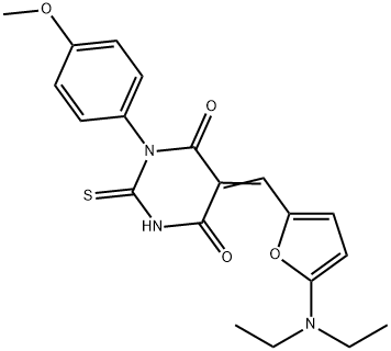 4,6(1H,5H)-Pyrimidinedione,  5-[[5-(diethylamino)-2-furanyl]methylene]dihydro-1-(4-methoxyphenyl)-2-thioxo-|
