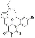 4,6(1H,5H)-Pyrimidinedione,  1-(4-bromo-2-methylphenyl)-5-[[5-(diethylamino)-2-furanyl]methylene]dihydro-2-thioxo- Structure