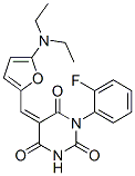 2,4,6(1H,3H,5H)-Pyrimidinetrione,  5-[[5-(diethylamino)-2-furanyl]methylene]-1-(2-fluorophenyl)-|
