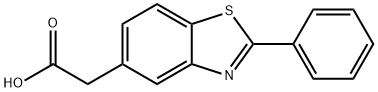 2-フェニル-5-ベンゾチアゾール酢酸 化学構造式