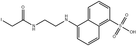 N-(ヨードアセチル)-N'-(5-スルホ-1-ナフチル)-1,2-エタンジアミン 化学構造式