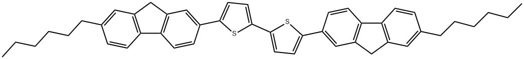 2-(2-Hexyl-9H-fluoren-7-yl)-5-(5-(2-hexyl-9H-fluoren-7-yl)thiophen-2-yl)thiophene Structure
