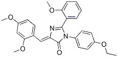 4H-Imidazol-4-one,  5-[(2,4-dimethoxyphenyl)methylene]-3-(4-ethoxyphenyl)-3,5-dihydro-2-(2-methoxyphenyl)- Structure