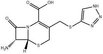 7-Amino-3-(1,2,3-triazol-4-ylthio)methyl cephalosporanic acid Struktur