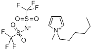 N-己基-N-甲基吡咯烷双(三氟甲烷磺酰)亚胺盐, 380497-19-8, 结构式