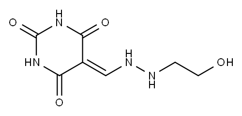 2,4,6(1H,3H,5H)-Pyrimidinetrione, 5-[[2-(2-hydroxyethyl)hydrazino]methylene]- (9CI)|