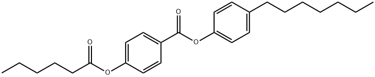 4-heptylphenyl 4-[(1-oxohexyl)oxy]benzoate Structure
