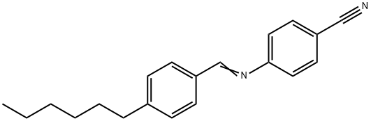 4-[(4-hexylbenzylidene)amino]benzonitrile Structure