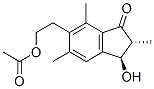 1H-Inden-1-one, 6-(2-(acetyloxy)ethyl)-2,3-dihydro-3-hydroxy-2,5,7-tri methyl-, trans-(+)-|