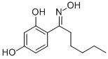 1-Hexanone, 1-(2,4-dihydroxyphenyl)-, oxime (9CI) Structure