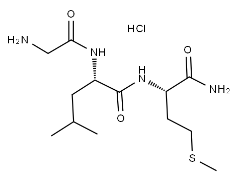 H-GLY-LEU-MET-NH2 HCL Structure