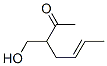 5-Hepten-2-one, 3-(hydroxymethyl)- (9CI) Structure
