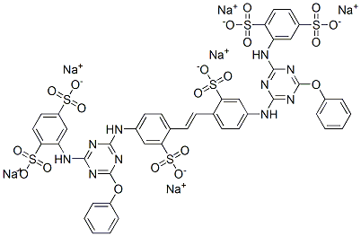 hexasodium 2,2'-[vinylenebis[(3-sulphonato-4,1-phenylene)imino(6-phenoxy-1,3,5-triazine-4,2-diyl)imino]]bis(benzene-1,4-disulphonate)|