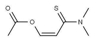 Acetic acid (Z)-2-(N,N-dimethylthiocarbamoyl)ethenyl ester Structure