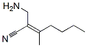 2-Heptenenitrile,  2-(aminomethyl)-3-methyl- Structure