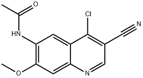 AcetaMide, N-(4-chloro-3-cyano-7-Methoxy-6-quinolinyl)- Structure