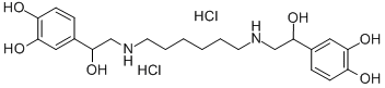 4,4'-[hexane-1,6-diylbis[imino(1-hydroxy-2,1-ethanediyl)]]bispyrocatechol dihydrochloride|