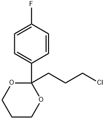 2-(3-氯丙基)-2-(4-氟苯基)-1,3-二氧六环, 4497-36-3, 结构式