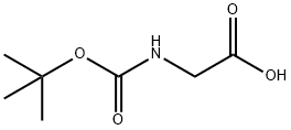 N-(tert-ブトキシカルボニル)グリシン 化学構造式