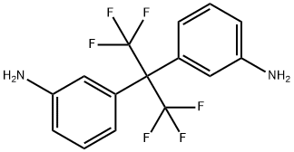 2,2-ビス(3-アミノフェニル)ヘキサフルオロプロパン 化学構造式