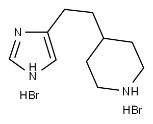4-[2-(1H-IMIDAZOL-4-YL)-ETHYL]-PIPERIDINE, 2HBR Structure