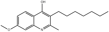 3-heptyl-4-hydroxy-7-methoxy-2-methylquinoline Structure