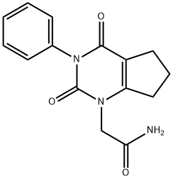 2,3,4,5,6,7-Hexahydro-2,4-dioxo-3-phenyl-1H-cyclopentapyrimidine-1-acetamide Structure