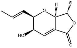 5H-Furo[3,4-b]pyran-5-one, 2,3,7,7a-tetrahydro-3-hydroxy-7-methyl-2-(1E)-1-propenyl-, (2R,3R,7S,7aR)- (9CI) Structure