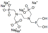 hexasodium [[[2-[[[bis(hydroxymethyl)phosphino]methyl](phosphonatomethyl)amino]ethyl]imino]bis(methylene)]bisphosphonate Structure