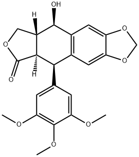 1,3,3a,4,9,9a-Hexahydro-9-hydroxy-6,7-(methylendioxy)-4-(3',4',5'-trimethoxyphenyl)benz[f]isobenzofuran-3-on