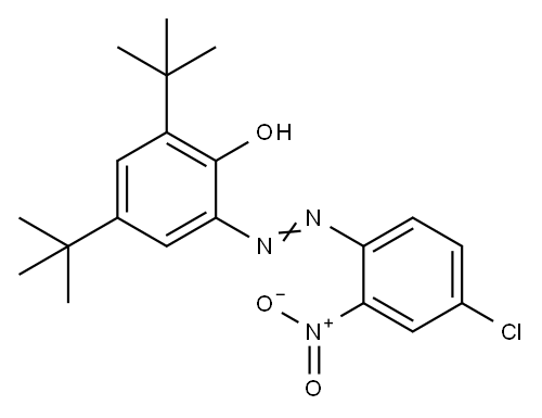 4,6-Di(tert-butyl)-2-[(4-chloro-2-nitrophenyl)azo]phenol Struktur