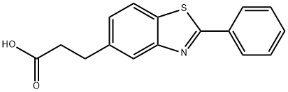 2-フェニル-5-ベンゾチアゾールプロピオン酸 化学構造式