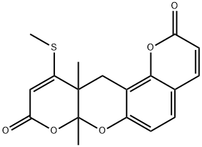 7a,11a-Dihydro-7a,11a-dimethyl-11-methylthio-2H,9H,12H-dipyrano[2,3-b:2',3'-f][1]benzopyran-2,9-dione|