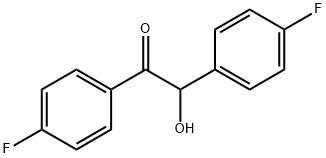 2-ヒドロキシ-1,2-ビス(4-フルオロフェニル)エタン-1-オン 化学構造式