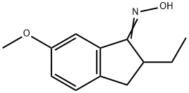 1H-Inden-1-one,2-ethyl-2,3-dihydro-6-methoxy-,oxime(9CI) Structure