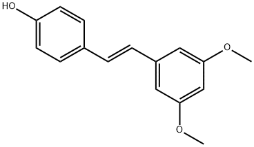 (E)-3',5'-ジメトキシスチルベン-4-オール 化学構造式