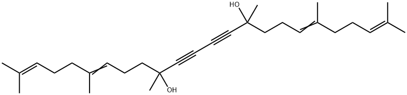 2,6,10,15,19,23-Hexamethyl-2,6,18,22-tetracosatetrene-11,13-diyne-10,15-diol Structure