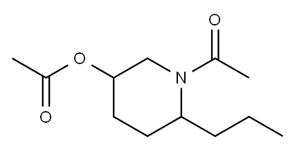 Acetic acid 1-acetyl-6-propylpiperidin-3-yl ester Structure