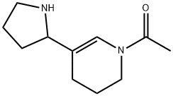 1-アセチル-1,2,3,4-テトラヒドロ-5-(ピロリジン-2-イル)ピリジン 化学構造式