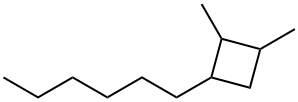 1-Hexyl-2,3-dimethylcyclobutane Structure