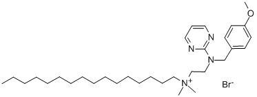 HEXADECYL[2-([P-METHOXYBENZYL]-2-PYRIMIDINYLAMINO)ETHYL]DIMETHYL-AMMONIUM BROMIDE|嘧苯十六铵