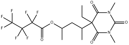 Heptafluorobutanoic acid 3-(5-ethylhexahydro-1,3-dimethyl-2,4,6-trioxopyrimidin-5-yl)-1-methylbutyl ester|