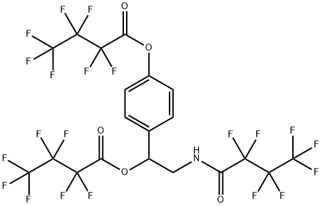 Heptafluorobutyric acid 4-[2-[(heptafluorobutyryl)amino]-1-[(heptafluorobutyryl)oxy]ethyl]phenyl ester Structure