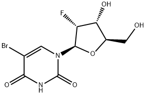 5-bromo-1-(2-fluoro-2-deoxyribofuranosyl)uracil Struktur