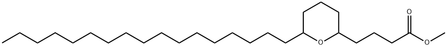6-Heptadecyltetrahydro-2H-pyran-2-butanoic acid methyl ester Structure
