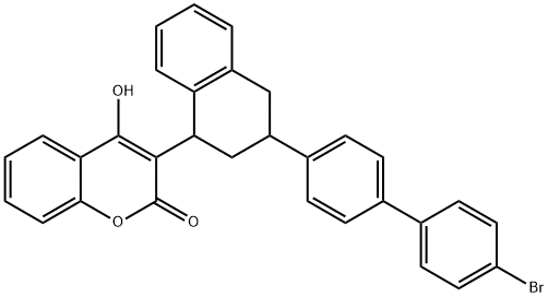 4-Hydroxy-3-(3-(4'-brom-4-biphenylyl)-1,2,3,4-tetrahydro-1-naphthyl)cumarin