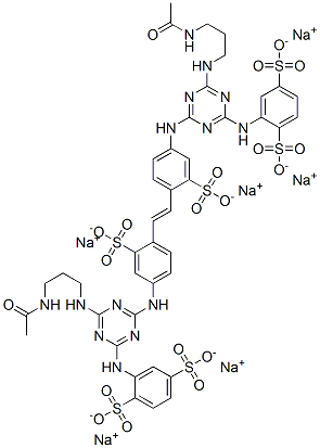 hexasodium 2,2'-[vinylenebis[(3-sulphonato-4,1-phenylene)imino[6-[[3-(acetylamino)propyl]amino]-1,3,5-triazine-4,2-diyl]imino]]bis(benzene-1,4-disulphonate)|