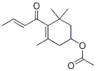 Acetic acid 4-but-2-enoyl-3,5,5-triMethyl-cyclohex-3-enyl ester Structure