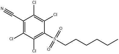 4-Hexylsulfonyl-2,3,5,6-tetrachlorobenzonitrile Structure