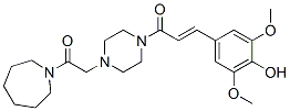 1-[4-[2-(Hexahydro-1H-azepin-1-yl)-2-oxoethyl]piperazin-1-yl]-3-(4-hydroxy-3,5-dimethoxyphenyl)-2-propen-1-one Structure